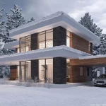Architektonische Vielfalt: Modernes Haus mit Garagenanbau oder Carport
